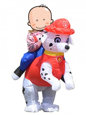 Paw Patrol Patte Patrouille Marshall dalmatien Chien Porter Moi Balade Sur Gonflable Costume