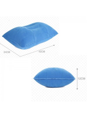 Air Gonflable Oreiller Extérieur Portable Pliant Double Face Flocage Coussin