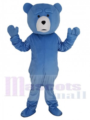 Drôle Bleu clair Ours en peluche Costume de mascotte Animal