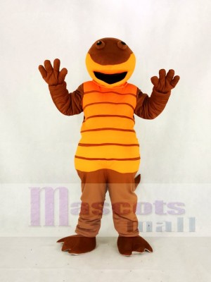 Haute Qualité Adulte Orange Gamelle Salamandre Mascotte Costume Dessin animé