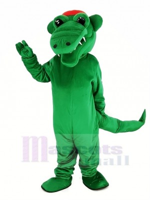 Tuf Gator avec rouge Chapeau Mascotte Costume Animal