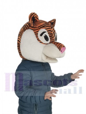 Georges Tigre au nez rose Mascotte Costume Animal Tête seulement