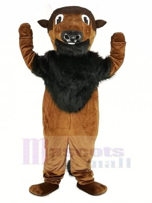 Sauvage marron Buffy Buffle Mascotte Costume Animal