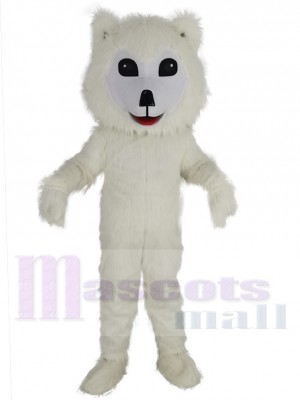 Chien Samoyède Blanc Costume de mascotte Animal