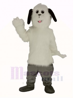 blanc Hirsute Maggy Chien Mascotte Costume Animal