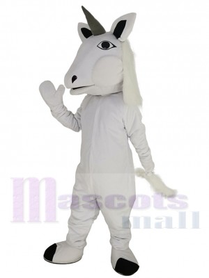 Cheval Licorne Blanc Costume de mascotte Animal