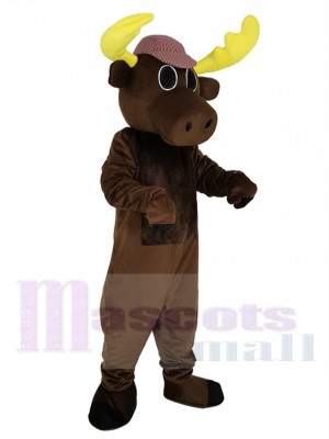 Orignal chasseur brun Costume de mascotte avec chapeau Animal