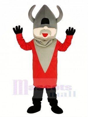 Écervelé Viking avec rouge Manteau Mascotte Costume Gens