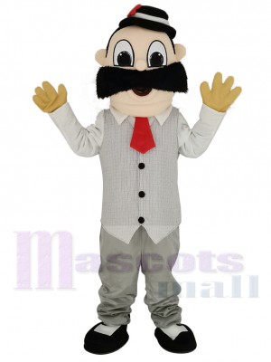 Coiffeur dans blanc Chemise Mascotte Costume