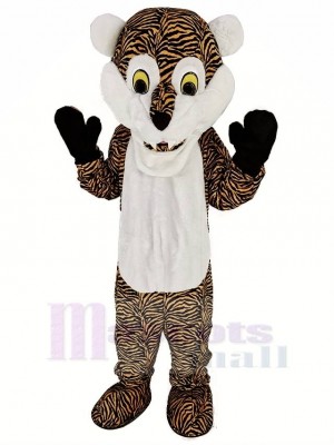 Blanc Barbe tigre Mascotte Costume Animal