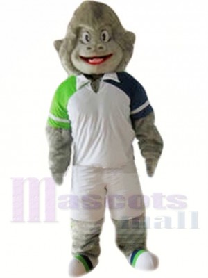 Gorille gris sportif Costume de mascotte