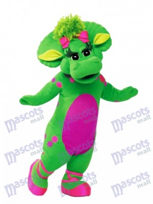 Costume de mascotte de Triceratops de Barney Baby Bop vert Cartoon Anime