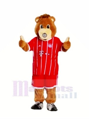 Bayern Munich Ours avec rouge vêtements Mascotte Les costumes Animal