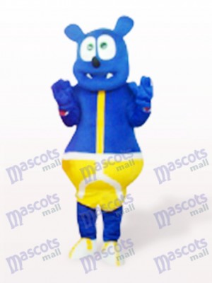 Ours bleu Costume mascotte monstre mignonne de dessin animé