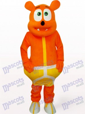 Déguisement mascotte animal monstre ours orange