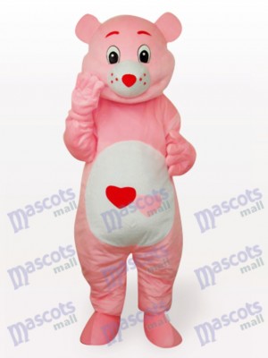 Costume drôle de mascotte d'anime de coeur rouge d'ours