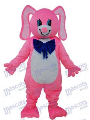 Lapin Rose à Longues Oreilles Mascotte Costume Adulte