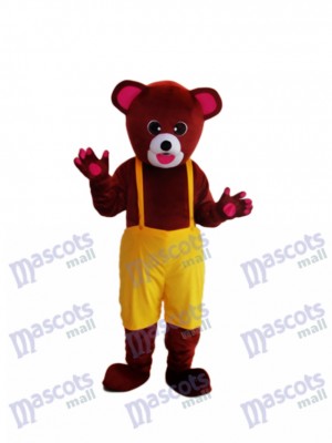 Costume adulte mascotte ours brun