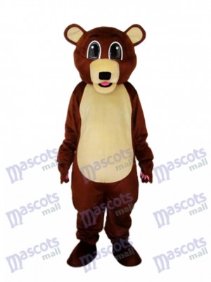 Big Eyes Ours brun mascotte Costume adulte Animal