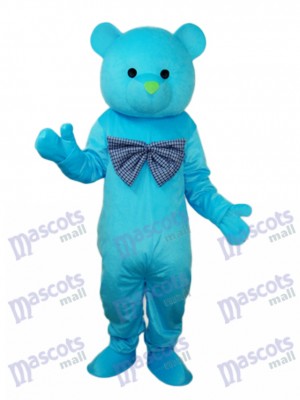 Heureux ours bleu mascotte Costume adulte Animal