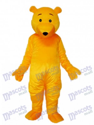 Costume adulte mascotte ours jaune Animal