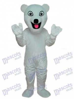 Costume adulte mascotte ours polaire blanc