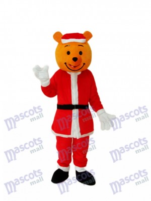Costume adulte de mascotte jaune ours de Noël Animal