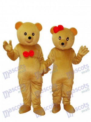 Deux ours en peluche Mascotte Costume adulte Animal