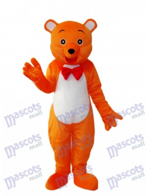 Costume adulte mascotte ours orange