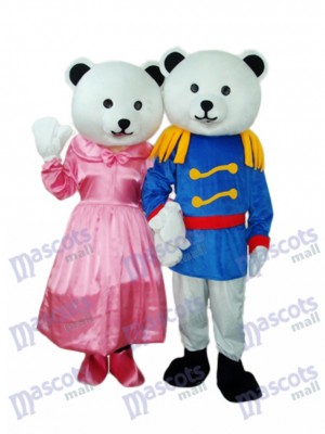 Général Ours Couple Mascotte Costume adulte Animal