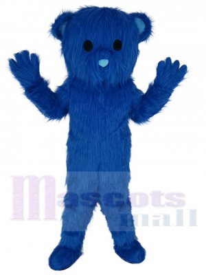 Ours duveteux bleu marine Costume de mascotte Animal