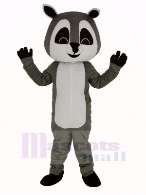 Gris Raton laveur Mascotte Costume Adulte