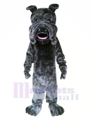 Noir Chien avec Gros Bouche Mascotte Les costumes Animal