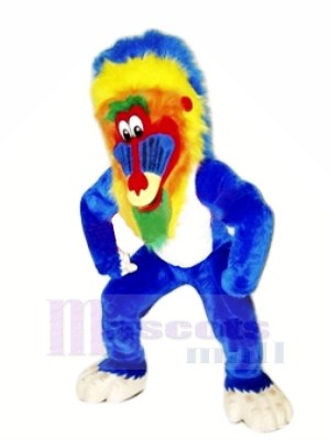 Marrant Bleu Babouin Mascotte Les costumes Animal