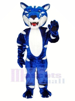 Bleu et blanc Sauvage Chat Mascotte Les costumes Animal