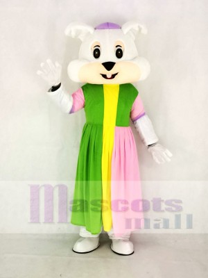 Réaliste Pâques lapin dans Coloré Robe Mascotte Costume Dessin anim
