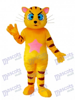 Mascotte de chat jaune Costume adulte Animal