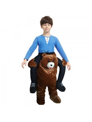 marron Teddy Ours Porter moi Balade sur Fantaisie Robe Costume pour Enfant