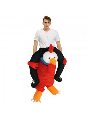 Rouge poulet Porter moi Balade sur Halloween Noël Costume pour Adulte