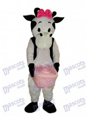 Costume de mascotte de vache arc-en-ciel rose Animal