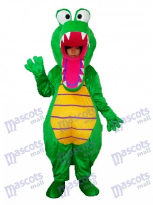 Bouche ouverte Crocodile mascotte Costume adulte Animal