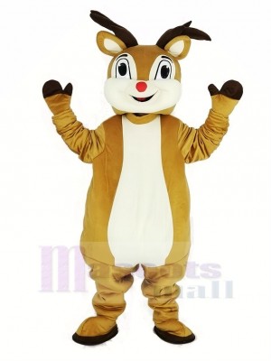 Rouge Nez Rudolph Renne Mascotte Costume Animal