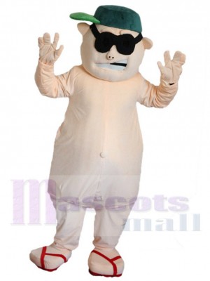 gros homme costume de mascotte
