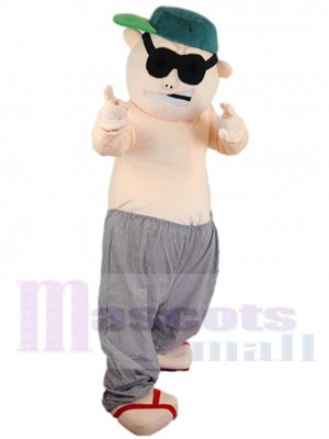 Homme costume de mascotte