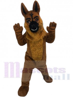 chien loup brun Mascotte Costume Animal