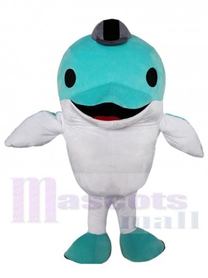 Dauphin bleu mignon Mascotte Costume Animaux marins