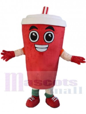 Tasse de smoothie rouge Mascotte Costume Dessin animé