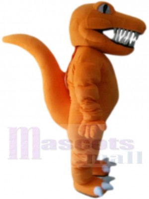 Dinosaure orange féroce Mascotte Costume Animal