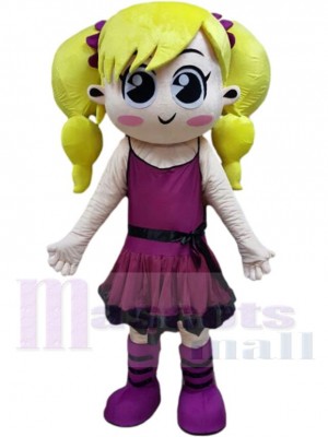 Fille costume de mascotte