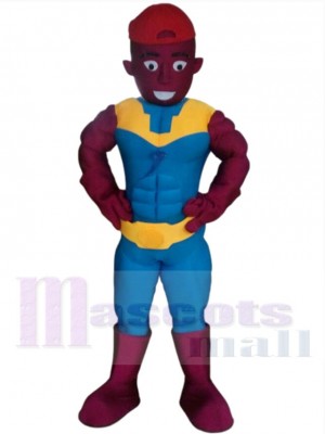Homme costume de mascotte